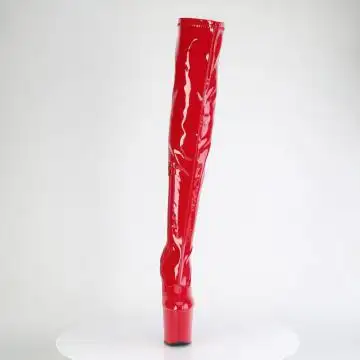 Červené kozačky kopyta CRAZE3000/R/M | CRAZE-3000 Pleaser - zepředu