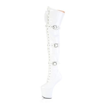 Bílé fetiš kozačky bez podpatku CRAZE3028/W/M | CRAZE-3028 Pleaser - z vnitřku Bílé fetiš kozačky bez podpatku CRAZE3028/W/M | CRAZE-3028 Pleaser - z vnitřku