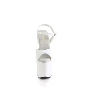 Bílé fetiš boty bez podpatku CRAZE809/W/M | CRAZE-809 Pleaser - zepředu