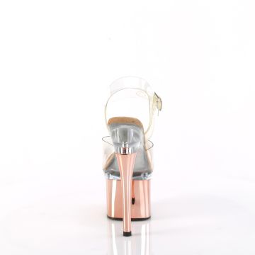 Sandály na vysokém podpatku ESTM708/C/C-ROGLDCH | ESTEEM-708 Pleaser - zezadu