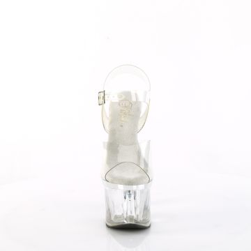 Průhledné sexy sandály ESTM708/C/SCH-C | ESTEEM-708 Pleaser - zepředu