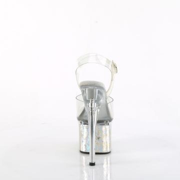 Sandály Pleaser s hologramem na platformě ESTM708CK/C/C-SHG | ESTEEM-708CK - zezadu