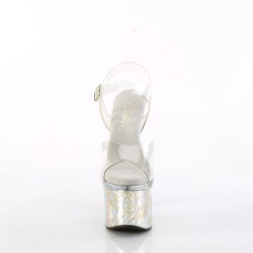 Sandály Pleaser s hologramem na platformě ESTM708CK/C/C-SHG | ESTEEM-708CK - zepředu
