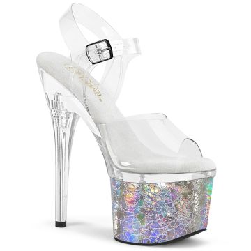 ESTEEM-708CK | Sandály Pleaser s hologramem na platformě ESTM708CK/C/C-SHG