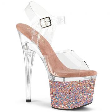 Sandály a páskové boty | Sexy s třpytkami ESTM708LG/C/C-ROGLDG Pleaser