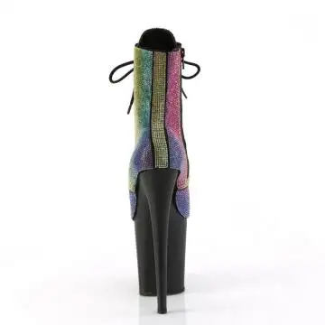 Duhové luxusní kozačky na striptýz FLAM1020RS/RBOWRS/B | FLAMINGO-1020RS Pleaser - zezadu