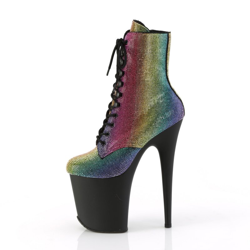 Duhové luxusní kozačky na striptýz FLAM1020RS/RBOWRS/B | FLAMINGO-1020RS Pleaser - z vnitřku
