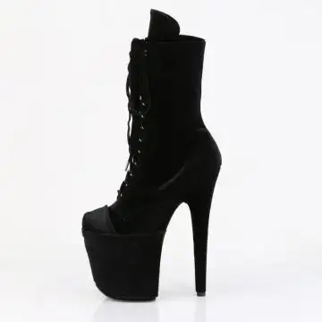 Černé kozačky Pleaser FLAM1045VEL/B/M | FLAMINGO-1045VEL Pleaser - z vnitřku