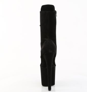 Černé kozačky Pleaser FLAM1045VEL/B/M | FLAMINGO-1045VEL - zezadu