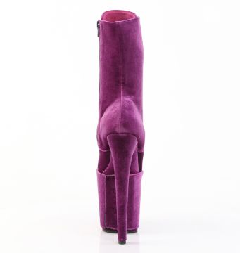 Purpurové pole dance kozačky FLAM1045VEL/PP/M | FLAMINGO-1045VEL Pleaser - zezadu
