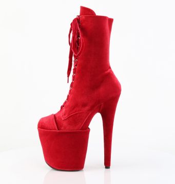 Červené pole dance kozačky FLAM1045VEL/R/M | FLAMINGO-1045VEL Pleaser - z vnitřku