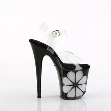 Taneční strip svítící sandály Pleaser FLAM808NLHS/C/B-MC | FLAMINGO-808NLHS Pleaser - z vnějšku