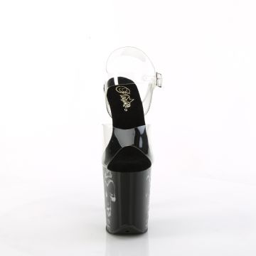 Sandály se svítící lebkou Pleaser FLAM808NLSK/C/B-MC | FLAMINGO-808NLSK - zepředu