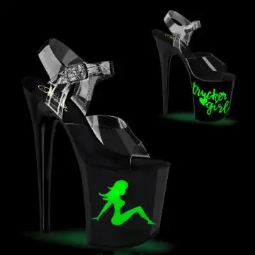Sandály se svítící trucker girl Pleaser FLAM808NLTG/C/B-MC | FLAMINGO-808NLTG Pleaser