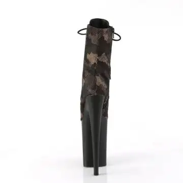 Kozačky s army kamufláží Pleaser INF1020CM/GRNMS/B | INFINITY-1020CM Pleaser - zezadu