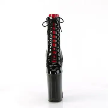 Černé sexy kozačky na pole dance Pleaser INF1020FH/B-R/M | INFINITY-1020FH Pleaser - zepředu