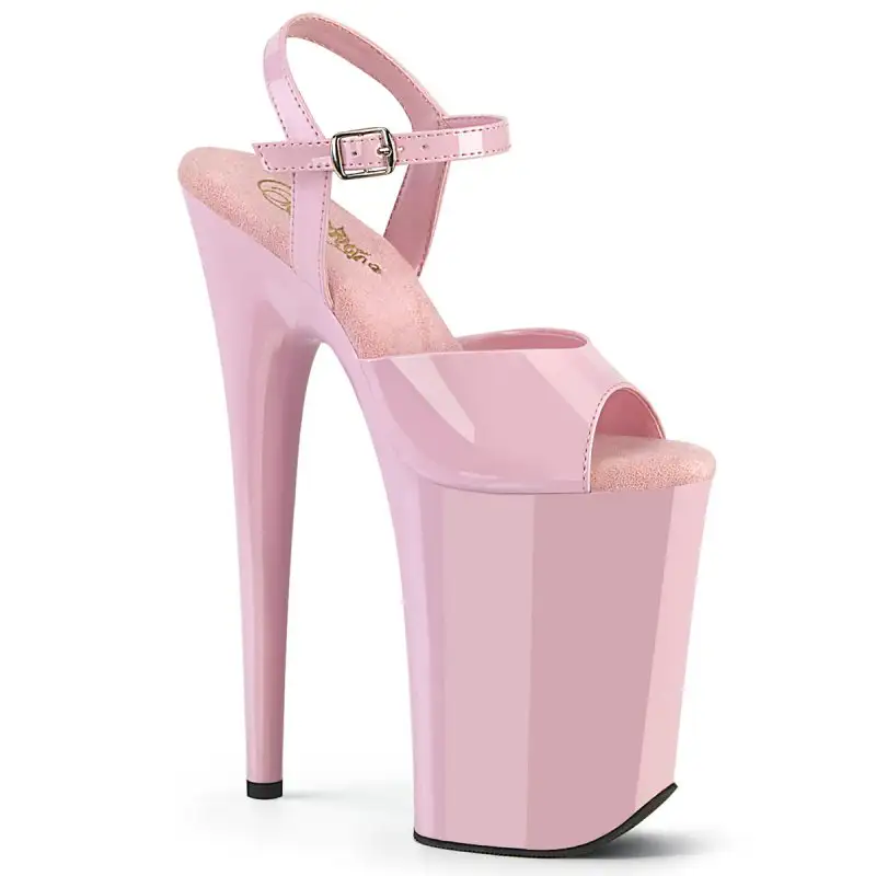 Růžové sexy boty na obrovském podpatku INF909/BP/M Růžové sexy boty na obrovském podpatku INF909/BP/M