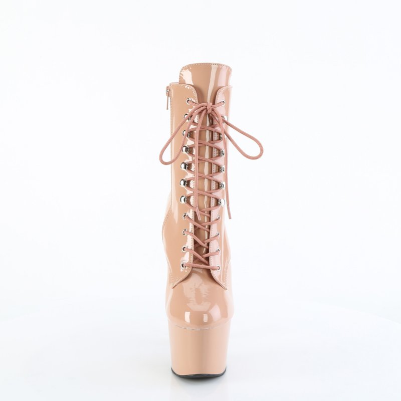 ADO1020/BH/M Růžové taneční kotníčkové kozačky | ADORE-1020 Pleaser - zepředu
