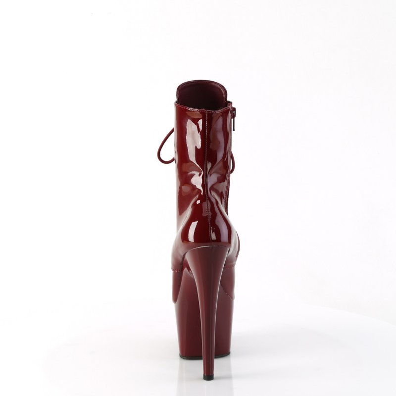 ADO1020/BY/M Rudé taneční kotníčkové kozačky | ADORE-1020 Pleaser - zezadu