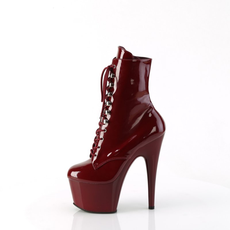 ADO1020/BY/M Rudé taneční kotníčkové kozačky | ADORE-1020 Pleaser - z vnitřku