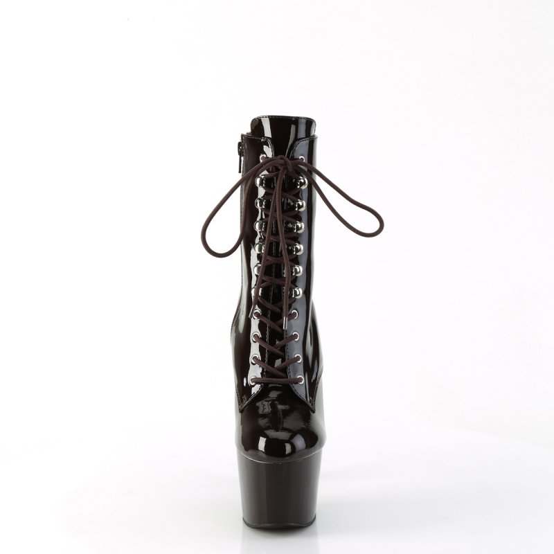 ADO1020/CF/M Kávové kotníčkové kozačky | ADORE-1020 Pleaser - zepředu