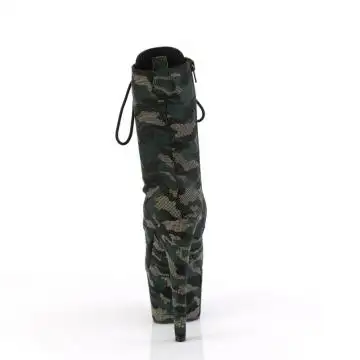 ADORE-1040CMD ADO1040CMD/GRNPU/M kamufláž kozačky Pleaser | ADORE-1040CMD Pleaser - zezadu