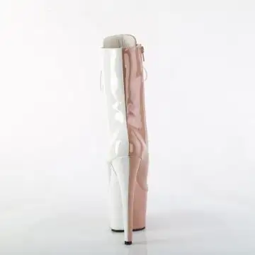 Bílo tělové pole dance kozačky ADO1040TT/BH-W/M | ADORE-1040TT Pleaser - zezadu