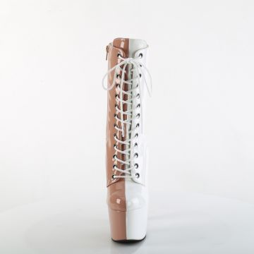 Bílo tělové pole dance kozačky ADO1040TT/BH-W/M | ADORE-1040TT Pleaser - zepředu