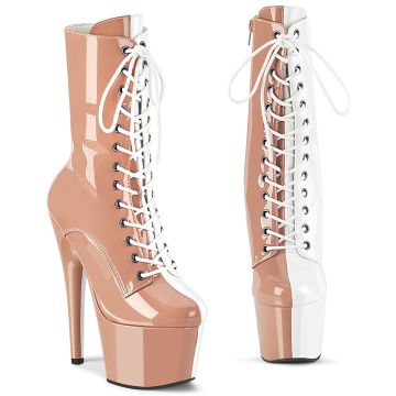 ADORE-1040TT | Bílo tělové pole dance kozačky ADO1040TT/BH-W/M Pleaser
