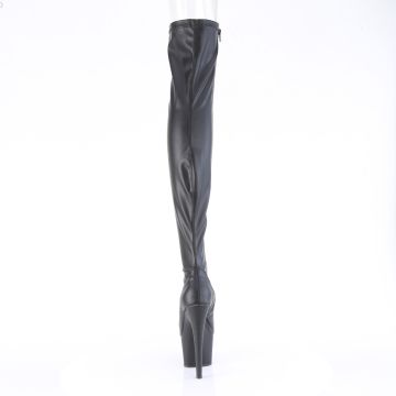 Černé matné kozačky vysoké na stehna ADO3011/BPU/M Pleaser | ADORE-3011 Pleaser - zezadu Černé matné kozačky vysoké na stehna ADO3011/BPU/M Pleaser | ADORE-3011 Pleaser - zezadu
