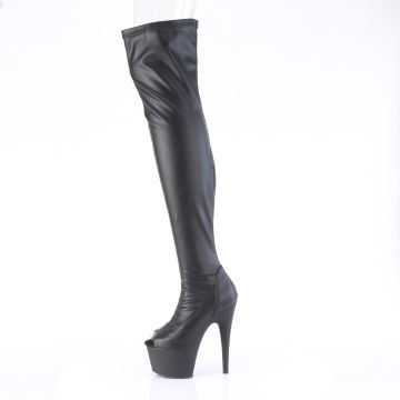 Černé matné kozačky vysoké na stehna ADO3011/BPU/M Pleaser | ADORE-3011 Pleaser - z vnitřku Černé matné kozačky vysoké na stehna ADO3011/BPU/M Pleaser | ADORE-3011 Pleaser - z vnitřku