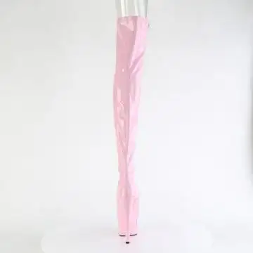 Růžové stehenní kozačky na podpatku ADO3011HWR/BPHG/M | ADORE-3011HWR Pleaser - zezadu