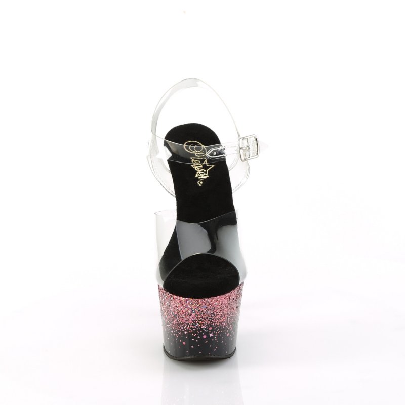 Růžové strip boty ADO708SS/C/B-PG | ADORE-708SS Pleaser - zepředu
