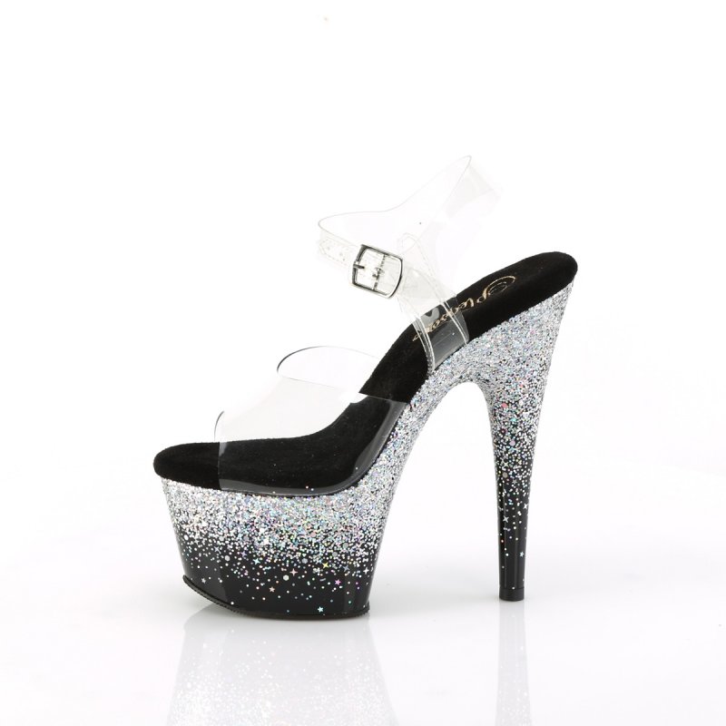 Stříbrné go-go boty ADO708SS/C/B-SG | ADORE-708SS Pleaser - z vnitřku