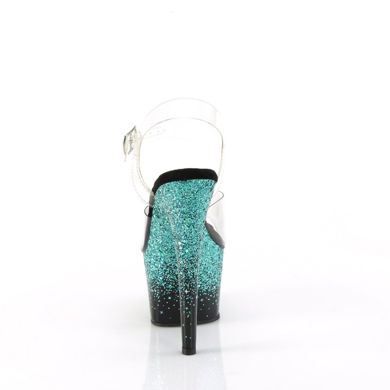 Tyrkysové go-go boty ADO708SS/C/B-TURG | ADORE-708SS Pleaser - zezadu