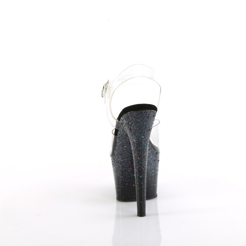 Černé go-go boty ADO708SS/C/BG | ADORE-708SS Pleaser - zezadu