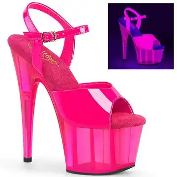 Růžové sandály svítící pod UV světlem ADO709UVT/NHP/M | ADORE-709UVT Pleaser