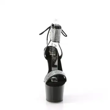 Černé luxusní sexy boty na platformě ADO770/B-RS/M | ADORE-770 Pleaser - zepředu