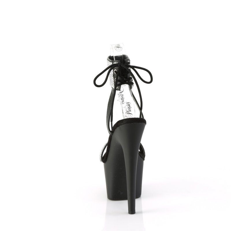 Černé matné luxusní sexy boty na platformě ADO770/BPU-RS/M | ADORE-770 Pleaser - zezadu