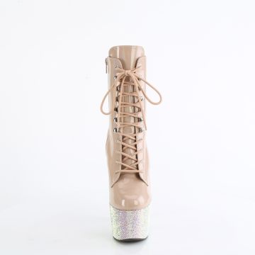 Tělové luxusní kozačky BEJ1020-7/NDHG/NDRS | BEJEWELED-1020-7 Pleaser - zepředu Tělové luxusní kozačky BEJ1020-7/NDHG/NDRS | BEJEWELED-1020-7 Pleaser - zepředu