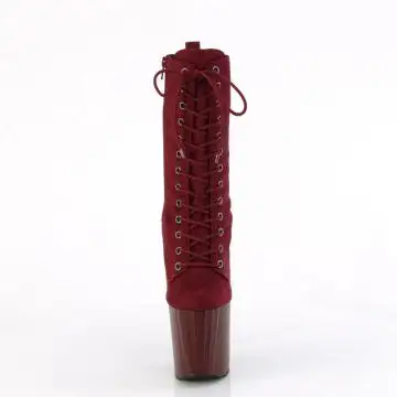 Rudé taneční kozačky ENC1040/BYFS/M | ENCHANT-1040 Pleaser - zepředu