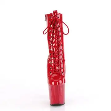 Červené pole dance kozačky ENC1040/R/M | ENCHANT-1040 Pleaser - zepředu
