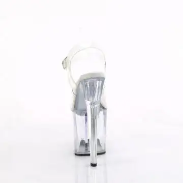 Průhledné pole dance boty Pleaser ENC708/C/M | ENCHANT-708 Pleaser - zezadu