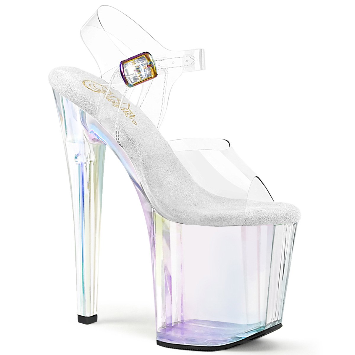 Průhledné sexy boty Pleaser s hologramem ENC708HT/C/HT | ENCHANT-708HT