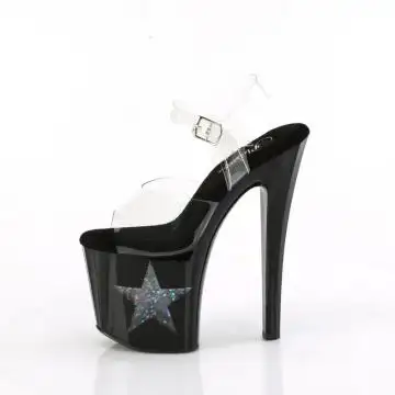 Svítící sandály s hvězdou Pleaser ENC708LT-STAR/C/B-SG | ENCHANT-708LT-STAR Pleaser - z vnitřku
