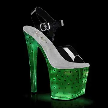 Svítící sandály s LED diodami Pleaser ENC708T-LT/C/C-S | ENCHANT-708T-LT Pleaser