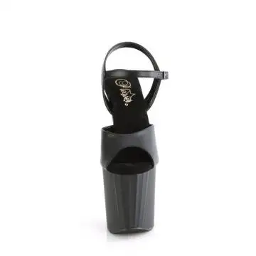 Černé matné sexy boty ENC709/BPU/M Pleaser | ENCHANT-709 Pleaser - zepředu