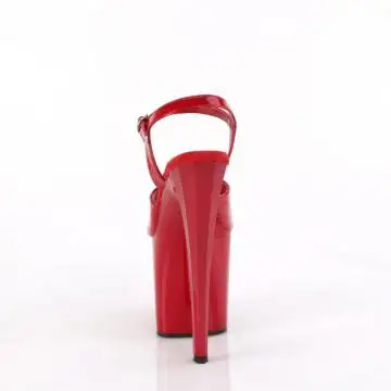 Červené sexy boty Pleaser ENC709/R/M | ENCHANT-709 Pleaser - zezadu