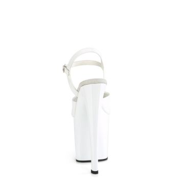 Bílé sexy boty Pleaser ENC709/W/M | ENCHANT-709 - zezadu
