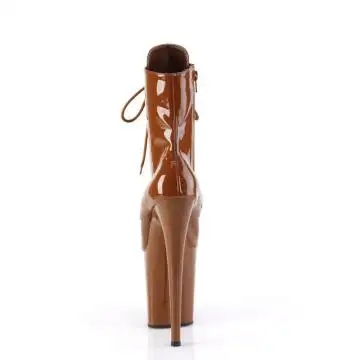 Karamelové taneční kozačky FLAM1020/CAML/M | FLAMINGO-1020 Pleaser - zezadu